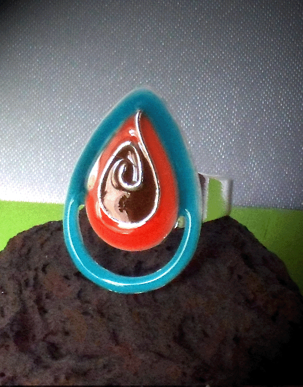 Bague multicolore