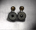 Boucles d'oreilles n&b