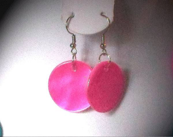 Boucles d'oreilles roses