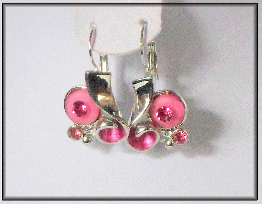 Boucles d'oreilles rose