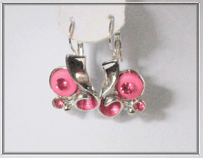 Boucles d'oreilles rose
