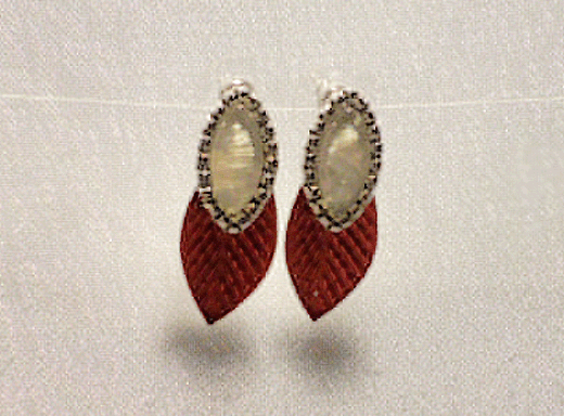 Boucles d'oreilles rouges