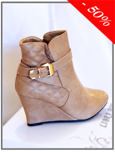Chaussures bottines beige