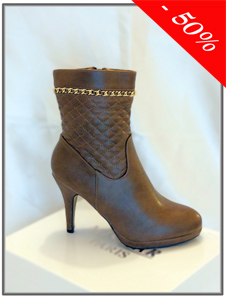 Chaussures bottines taupe foncé