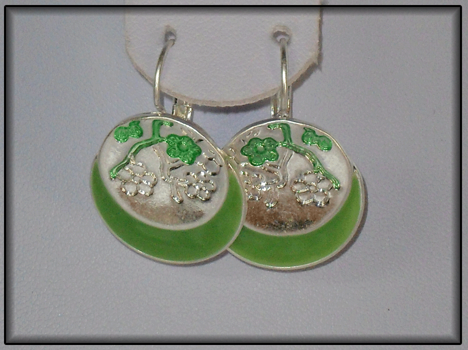 Boucles d'oreilles vertes