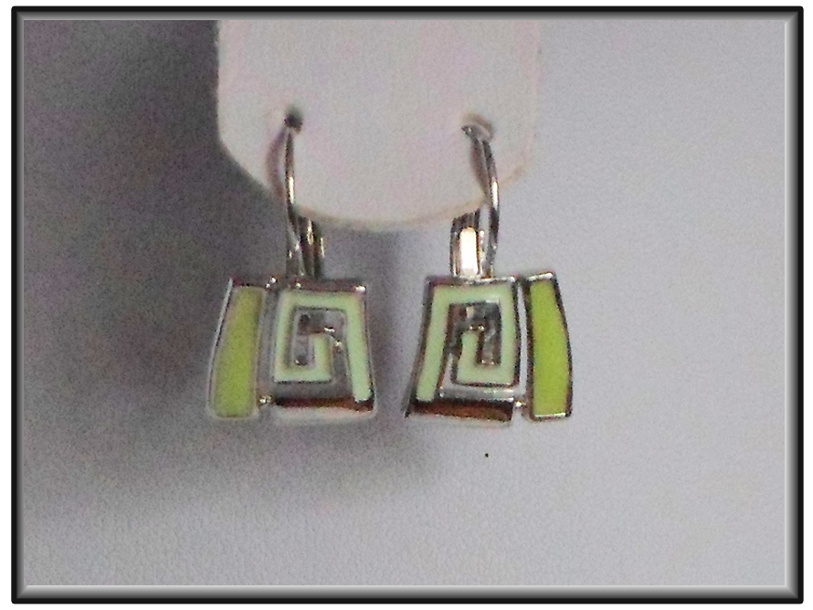 Boucles d'oreilles fantaises vertes