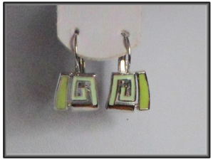 Boucles d'oreilles fantaises vertes