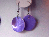 Boucles d'oreilles violettes