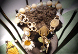 Bracelet beige doré