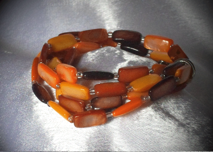 Bracelet élastique orange