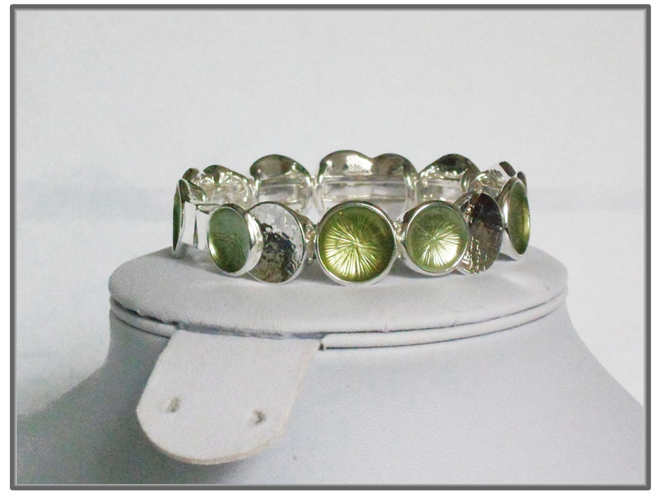 Bracelet acier vert