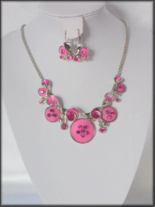 Boucles d'oreilles rose