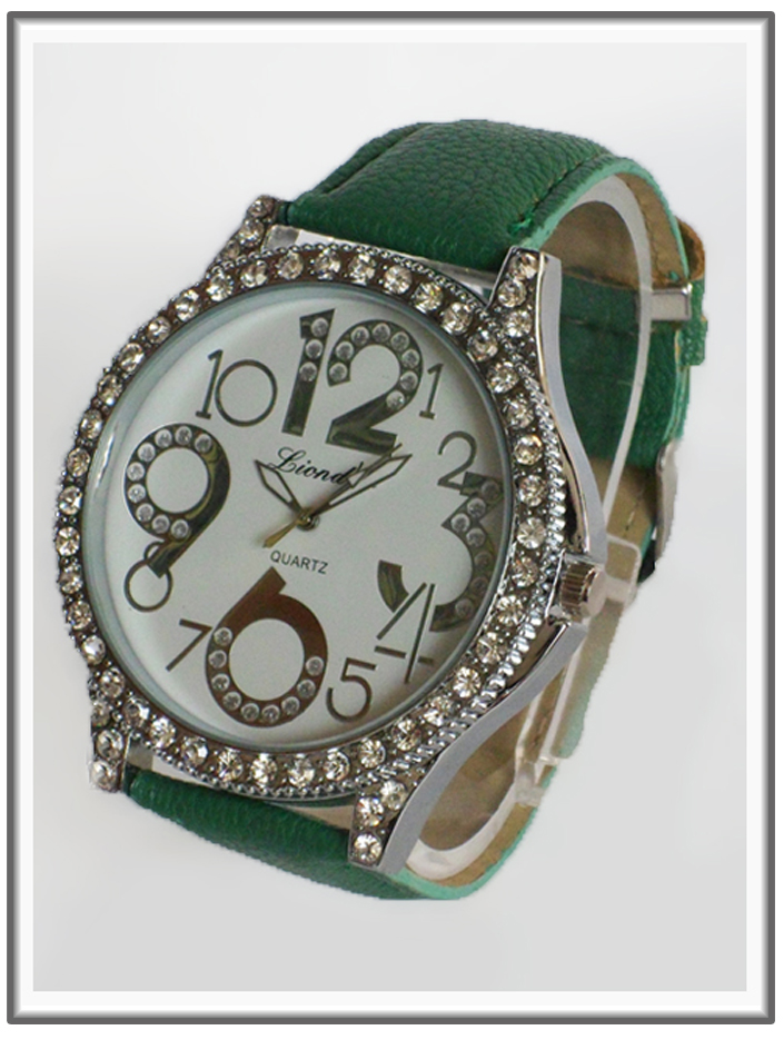 Montre femme verte