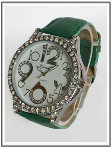 Montre femme verte