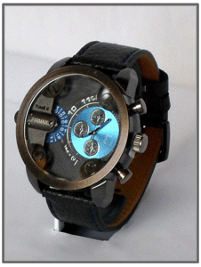 Montre homme bleue