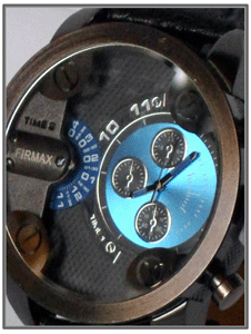 Montre homme bleue